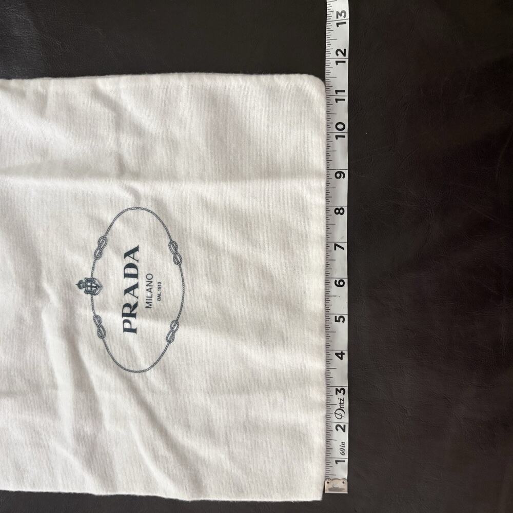 PRADA Milano Italy White Drawstring Closure Soft Dust Bag Approx 11"" x 11" - Picture 6 of 7
